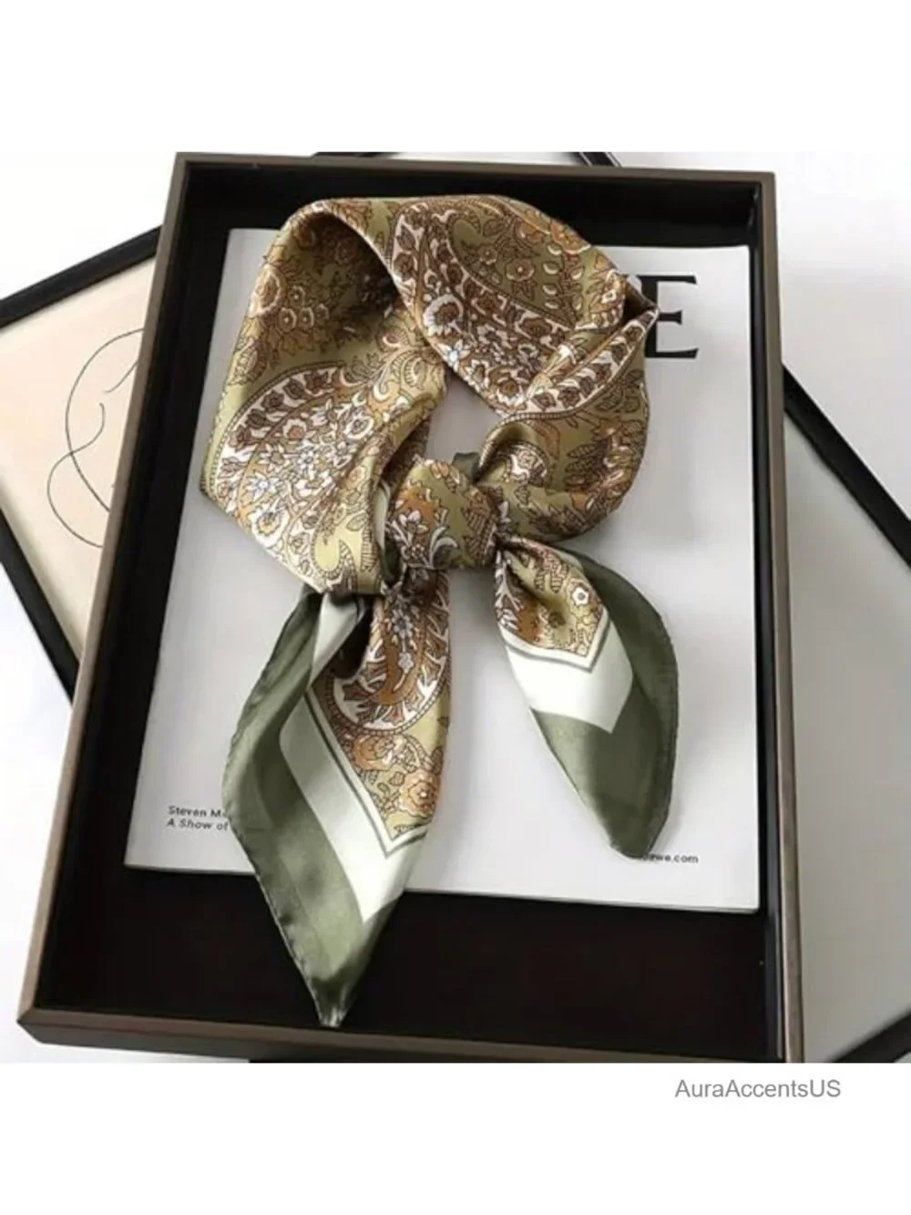Square Satin Hair Scarf Headscarf Unisex Necktie Bandana